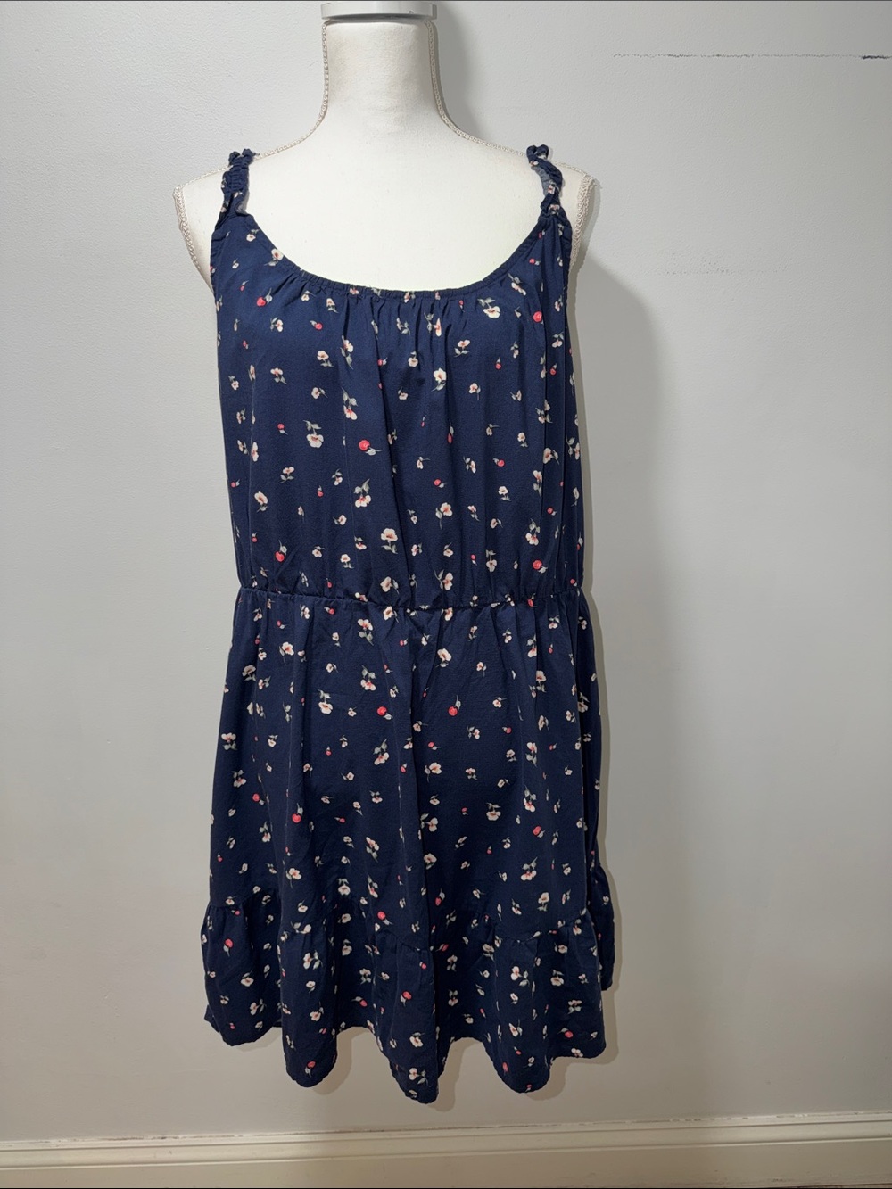Banana Republic Womens Sleeveless Floral Mini Dress Ruffle Flowy Size XXL Casual